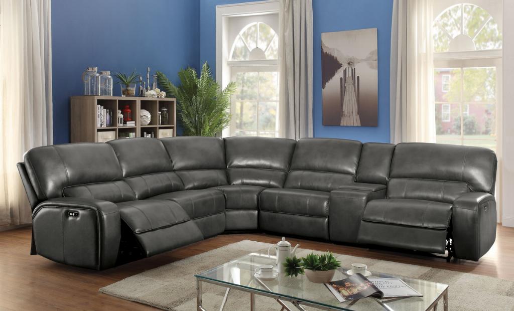 Sectional Sofa Usb Dock Leather Aire