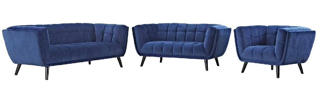 Velvet Sofa Loveseat Armchair Set