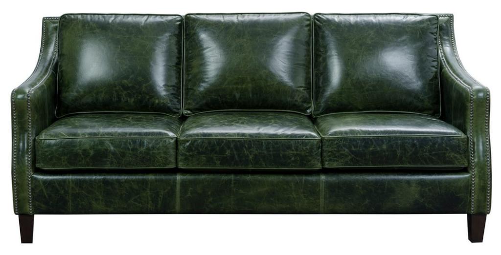 Leather Sofa Green Pulaski